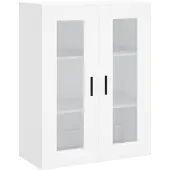 vidaXL Hoge kast 69,5x34x180 cm bewerkt hout wit