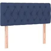 vidaXL Hoofdbord 90x7x78/88 cm stof blauw