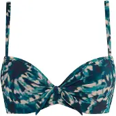 Marlies Dekkers Lotus Blue And Green Push Up Bikini Top Size: 75E | Bikinis Outlet | Dames | Blauw