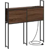 vidaXL - Opslage - hoofdbord - met - oplaadstation - bruin - eikenkleur