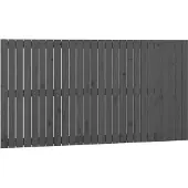 vidaXL Wandhoofdbord 166x3x90 cm massief grenenhout grijs