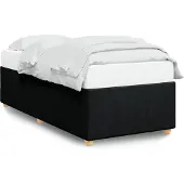 vidaXL Bedframe zonder matras 100x200 cm stof zwart