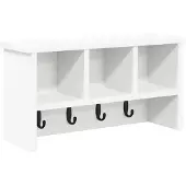 vidaXL Wandgemonteerde kapstok Muurmontage Wit 50 x 16 x 26 cm