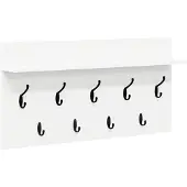 vidaXL Wandgemonteerde kapstok Muurmontage Wit 80 x 40 x 12 cm
