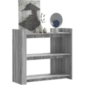 vidaXL Wandtafel 100x35x90 cm bewerkt hout grijs sonoma eikenkleurig