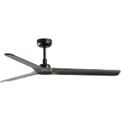 Faro Plafondventilator Heywood M DC, zwart/hout donker, zwart, Woon-/ Eetkamer, Hout, Modern