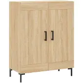 vidaXL Hoge kast 69,5x34x180 cm bewerkt hout sonoma eikenkleurig
