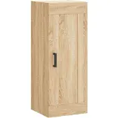 vidaXL Hoge kast 34,5x34x180 cm bewerkt hout sonoma eikenkleurig