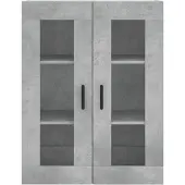 vidaXL Hoge kast 69,5x34x180 cm bewerkt hout betongrijs
