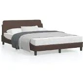 vidaXL Bedframe "Dover" kunstleer bruin 140x190 cm