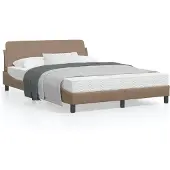 vidaXL Bedframe "Dover" kunstleer cappuccinokleurig 140x200 cm