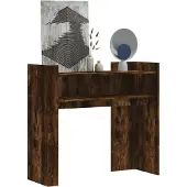 vidaXL Wandtafel 100x35x90 cm bewerkt hout gerookt eikenkleurig