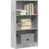 vidaXL Boekenkast 60x24x109 cm bewerkt hout betongrijs