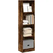 vidaXL Boekenkast 40x24x143 cm bewerkt hout gerookt eikenkleurig