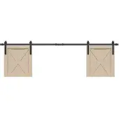 vidaXL Ophangset voor schuifdeur 183 cm koolstofstaal