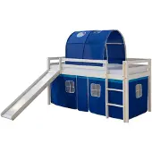 Homestyle4u Hoogslaper - 90x200 cm - Blauw - Tunnel