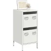 vidaXL Dressoir 35x39x73,5 cm koudgewalst staal wit