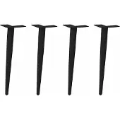 vidaXL Salontafelpoten conische vorm 4 st 42-43 cm staal zwart