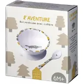 Petit Jour Paris Vla schaaltje met Zuignap met lepeltje aventure
