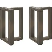 vidaXL Salontafelpoten 2 st T-vormig 28x25x(42-43) cm staal naturel
