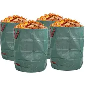 vidaXL Tuinafvalzakken 4 pcs Groen 66 x 66 x 83,5 cm Polypropyleen