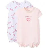 Zippy 3107113001 Playsuit 2 Eenheden Wit,Roze 6-9 Months Meisjes