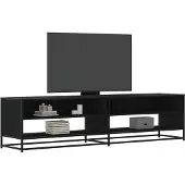 vidaXL Tv-meubel 180,5x40x46 cm bewerkt hout zwart