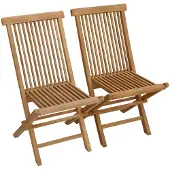 Happy Garden Set van 2 LOMBOK teakhouten tuinstoelen