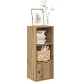 vidaXL Boekenkast 31x24x77 cm bewerkt hout artisanaal eikenkleurig