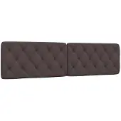 vidaXL Hoofdbordkussen 200 cm stof donkerbruin
