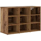 vidaXL Schoenenkast 77,5 x 30 x 51 cm Bewerkt hout Oudhout