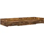 vidaXL Bedframe met lade Rook Eiken 90 x 190 cm Bewerkt hout