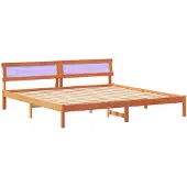 vidaXL Bedframe, wassenbruin, 180 x 200 cm, massief grenenhout