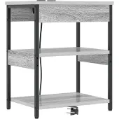 vidaXL Nachtkastje Grijs Sonoma 41 x 31 x 51 cm Bewerkt hout