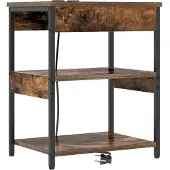 vidaXL Nachtkastje Rook Eiken 41 x 31 x 51 cm Bewerkt hout