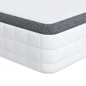 vidaXL Matras Medium zacht 90 x 190 cm Wit en Grijs