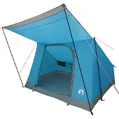 vidaXL Camping Tent 2-persoons Blauw taft Waterdicht