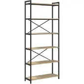 vidaXL Boekenplank 80 x 30 x 189,5 cm Bewerkt hout Sonoma Eik