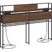 vidaXL Opberghoofdbord bruin eikenkleur Bewerkt hout
