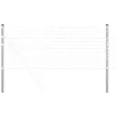 vidaXL Hekpaal. 12 pcs Zilver 90 cm Poedercoated staal