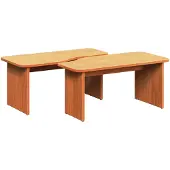 vidaXL Salontafel 2 st Wasbruin 100 x 69 x 35,5 cm Massief grenenhout