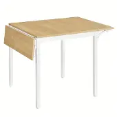 Vasagle Industriële keukentafel voor 4 personen, Natuurlijke eikenkleur + wolkwit