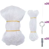 vidaXL Kattennet Transparant 6x3 m Nylon