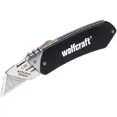 Wolfcraft Aluminium vrijetijdsmes | Intrekbaar mes | 1 stuk - 4124000
