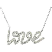 Diadema Ketting "liefde" zilver zirkoniumoxiden 925