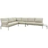 Qopps Loungeset Alfi - Aluminium - Latte Light - Hoekbank -