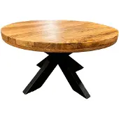 WGXL Collection Salontafel Mangohout Rond - Spinpoot - Ø 75 cm -