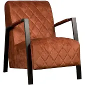 Tower Living Fauteuil Villa - Velvet - Koper -