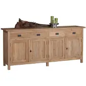 WGXL Collection Dressoir Asten - 4 Deurs - Oud Teakhout -