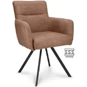 WGXL Collection Eetkamerstoel Cane - Microvezel - Mocca -